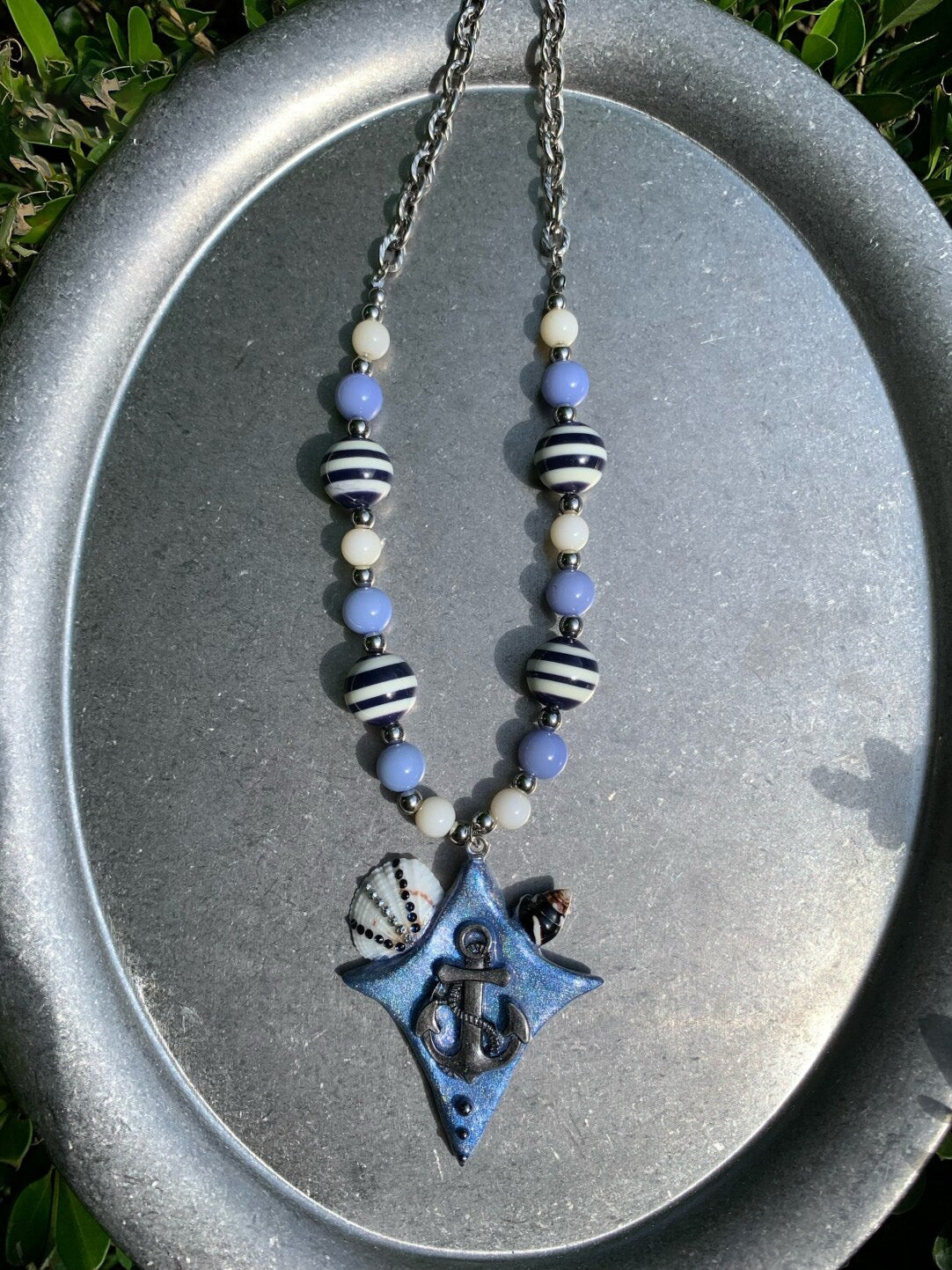 【Whispering Waves】G Handmade Polymer Clay Necklace