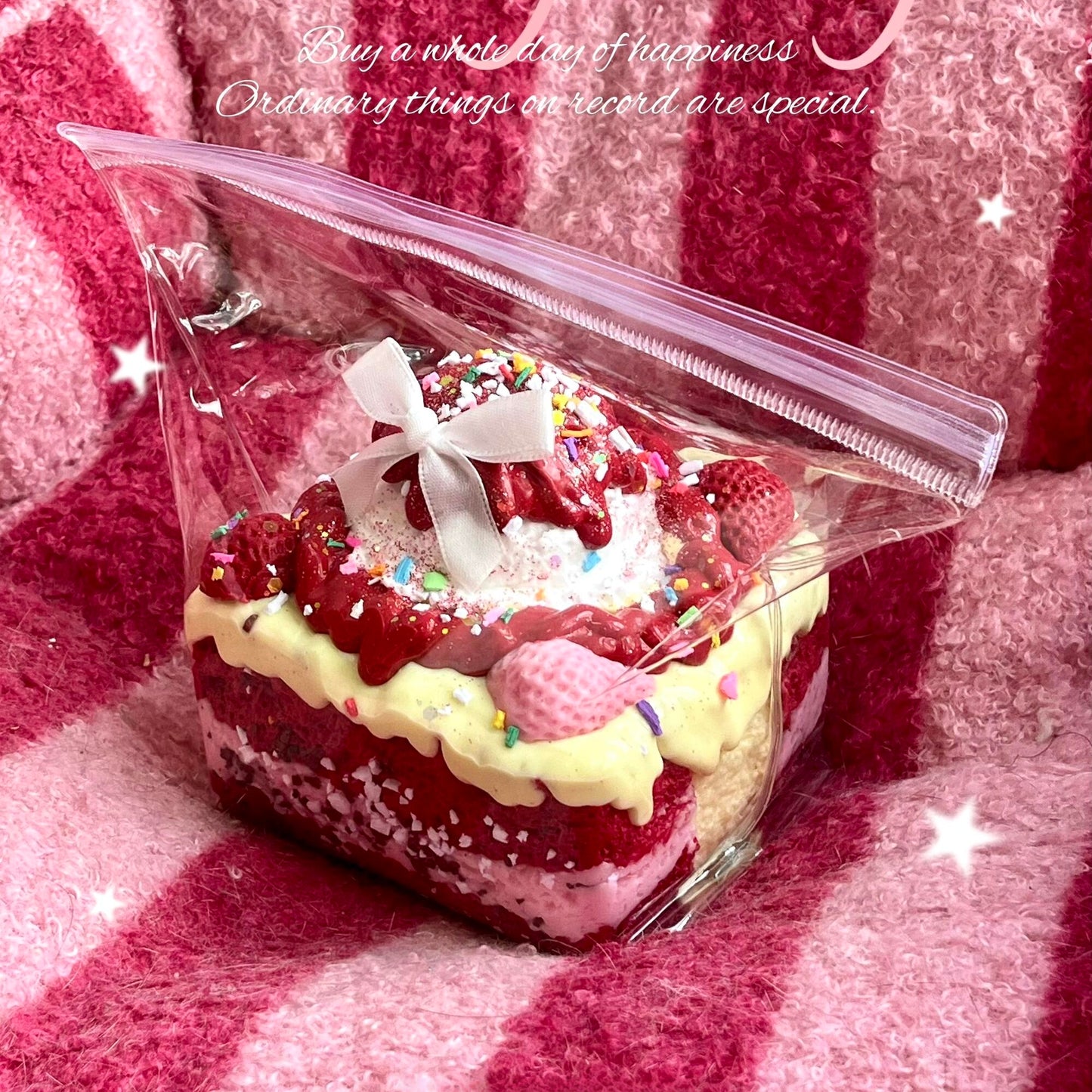 Jumbo Strawberry Cake Stress Relief Squeeze Slow-Rising Squishy Toy