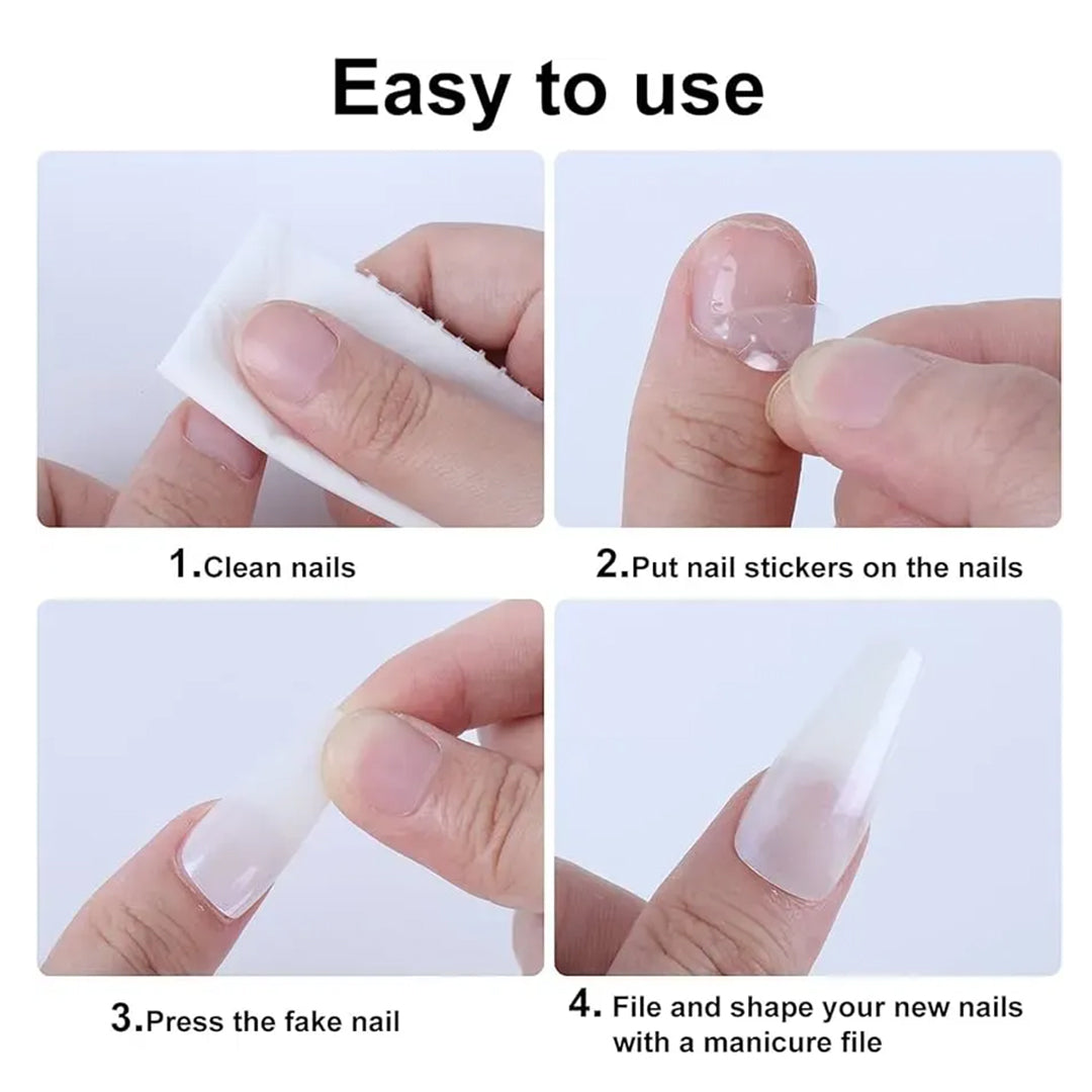 Dragon Claw Gold Foil Blush Handmade Press On Nail Set