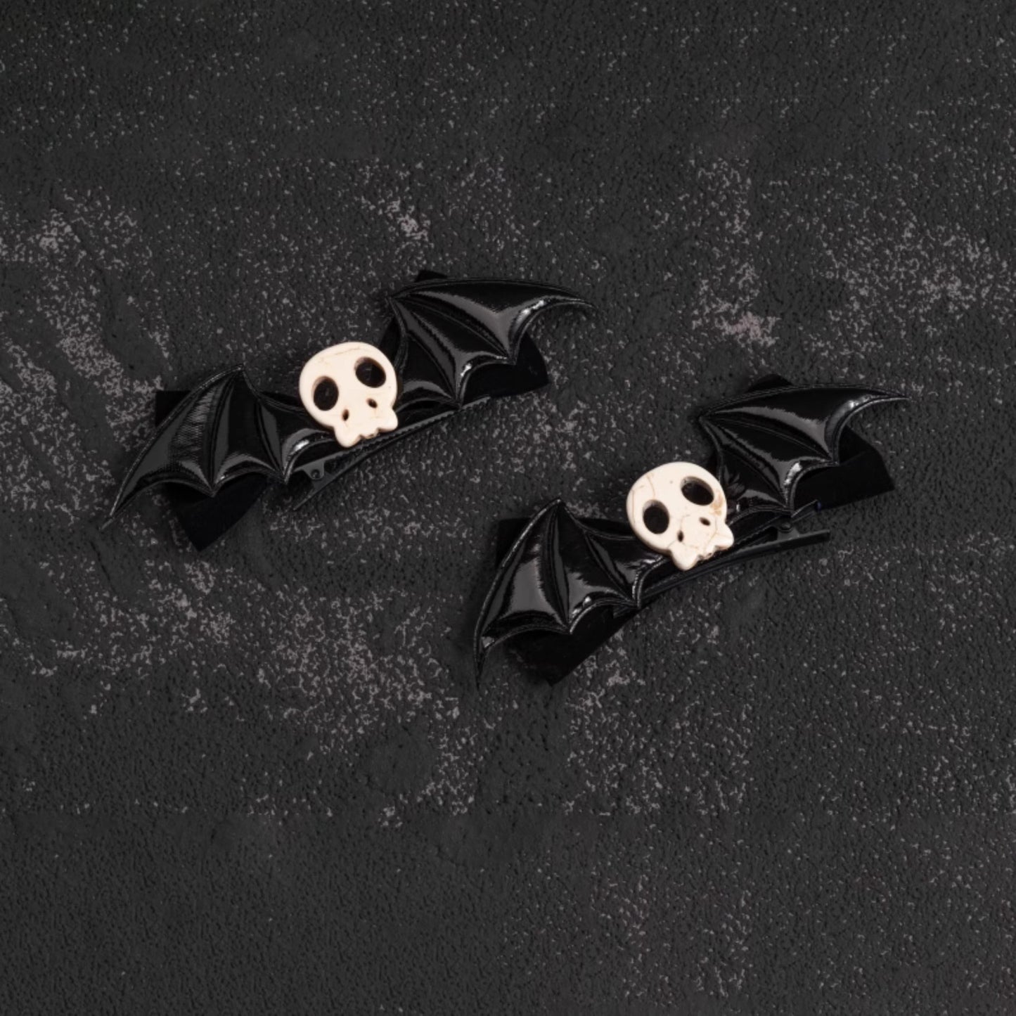 🎃Halloween Series Handmade Small Skull Wing Hairpin🦇