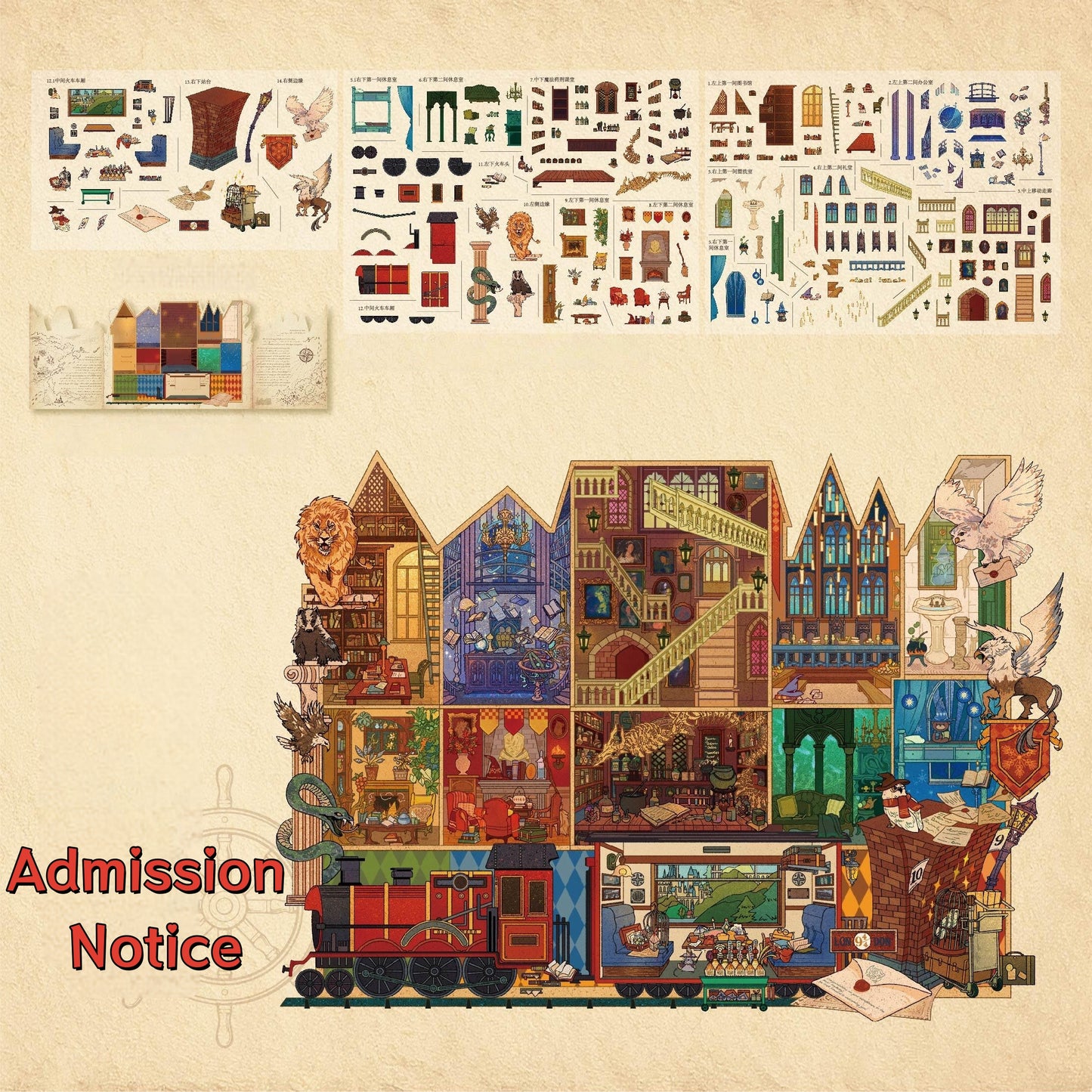 Admission Notice & Cruise ship ๐ฎ Magical Fantasy 3D Sticker