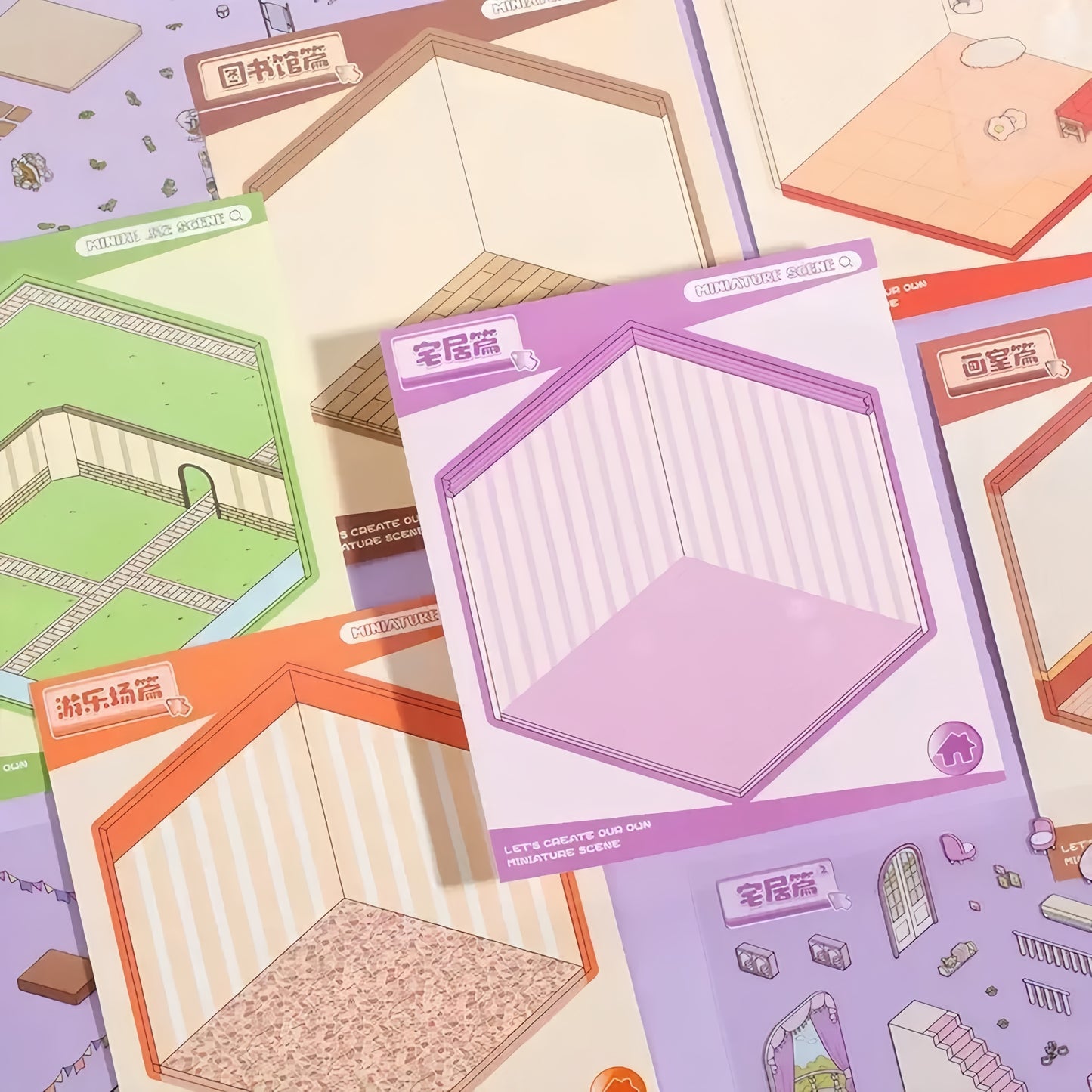 Daily Life 💰 Businesses 3D Sticker Collection Book