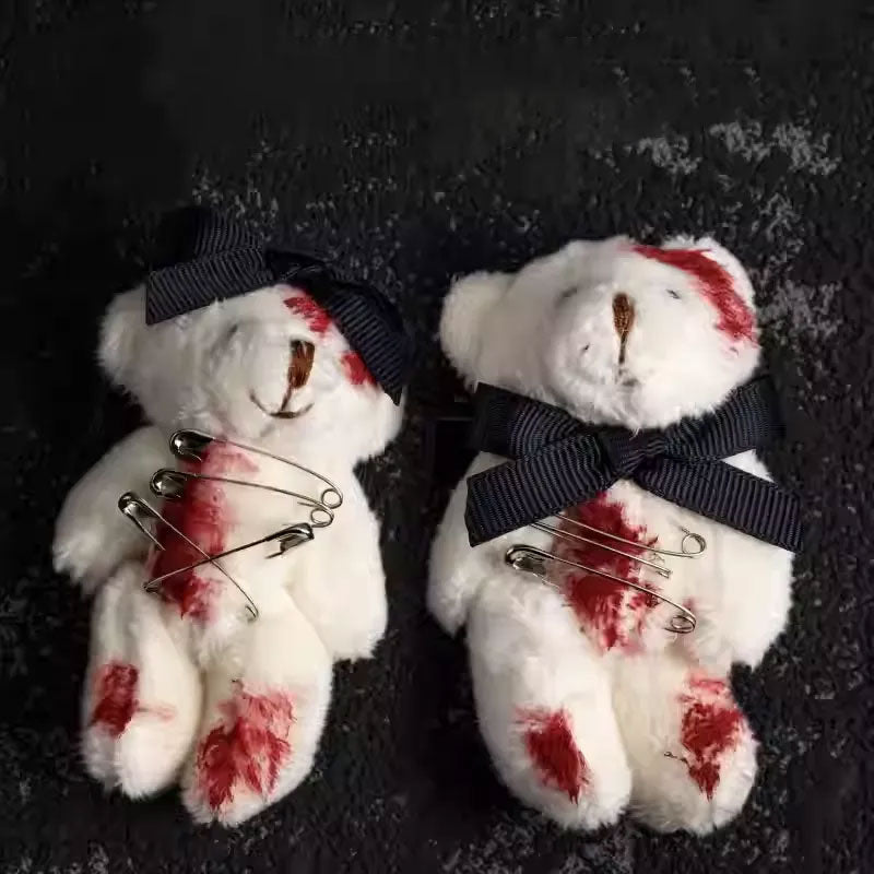 🎃Halloween Series Handmade Bow Bear Hairpin🦇