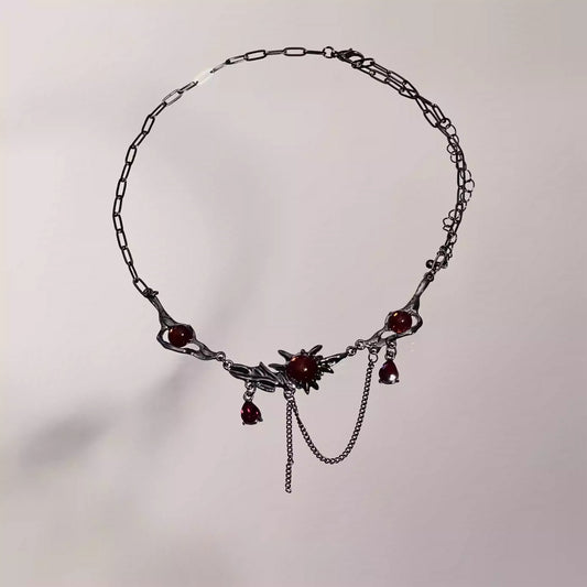Irregular Ruby Necklace