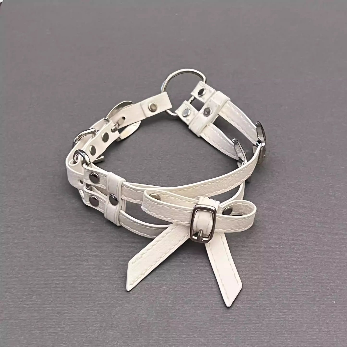 Bowknot Leather Collar