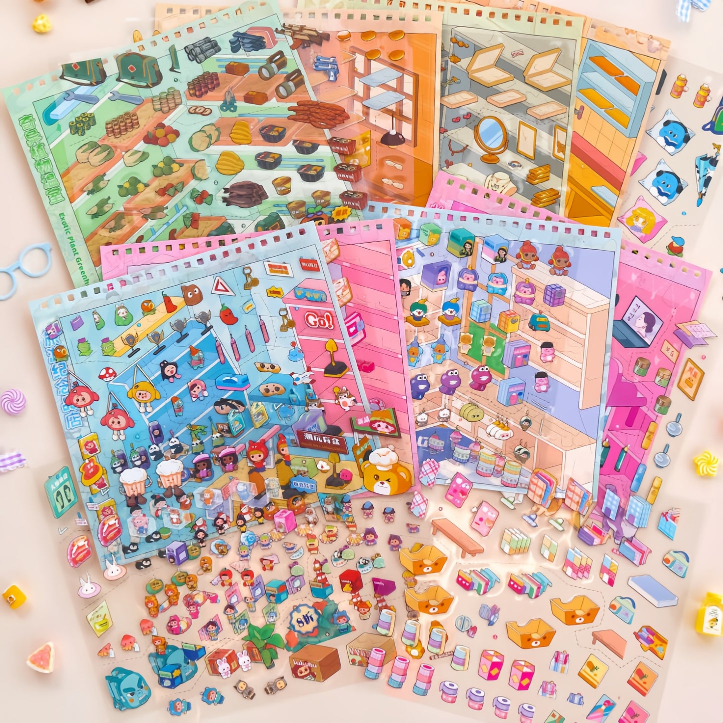 Little Shop 💰 Business 3D Sticker Collection Book