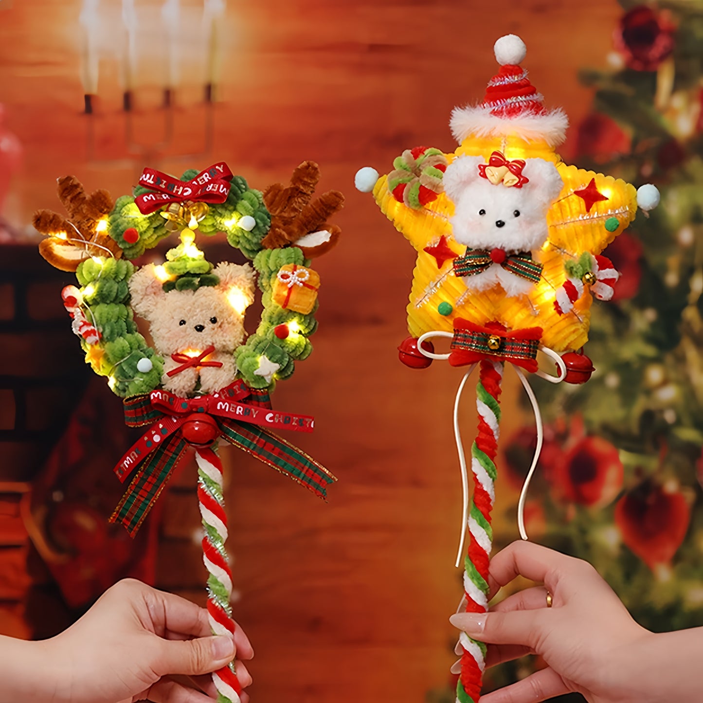 Pipe Cleaner Christmas Magic Wand (DIY Kits) | 3 Cute Themes