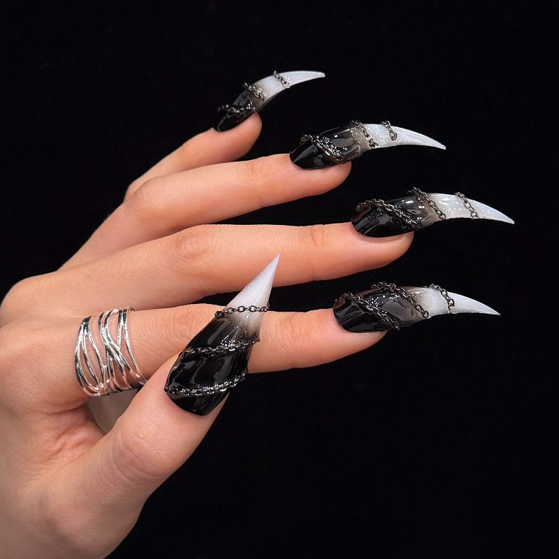 Dragon Claw Gothic Dark Romance Cat Claw Handmade Press On Nail Set