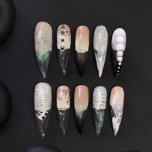 Dragon Claw Spine Handmade Press On Nail Set