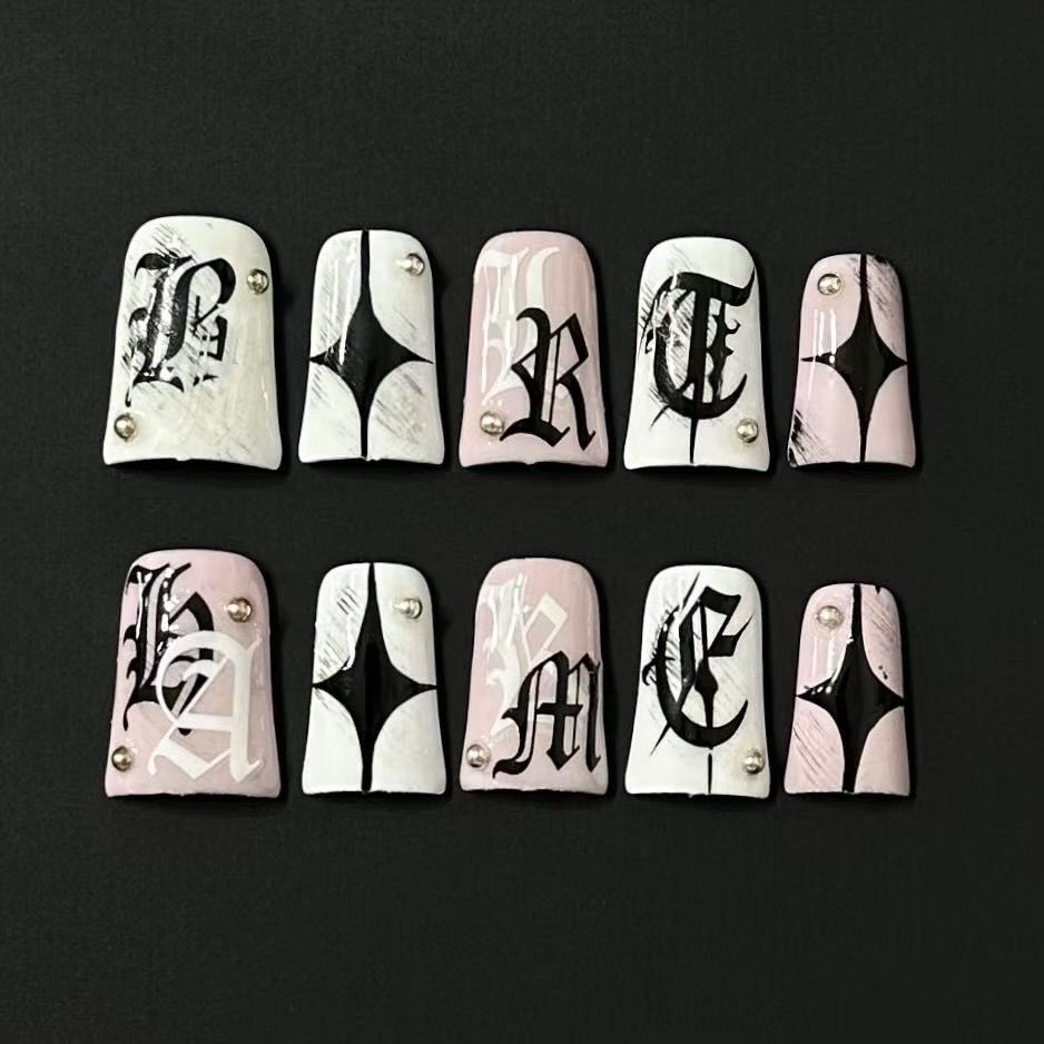 Duck Bill Hand-Painted Gothic Sweet Handmade Press On Nail Set