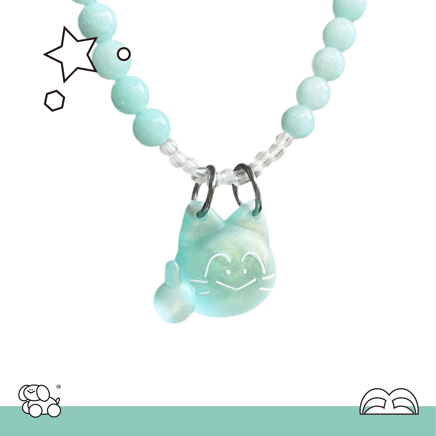 A dirty monkey. Twin Killer Series. Rebellious Middle Finger Cat Jade Necklace.