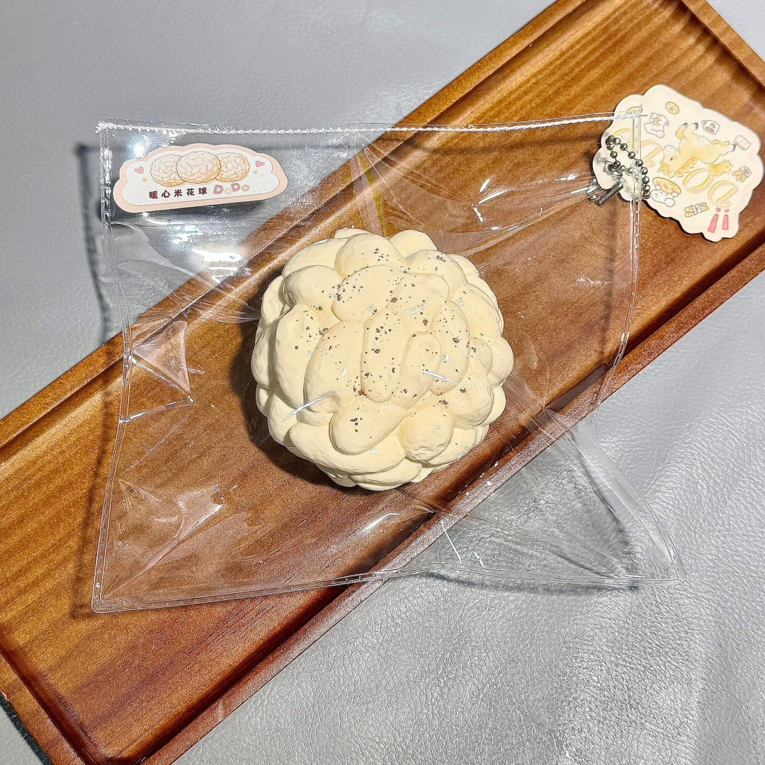 Chocolate Puffed Rice Ball Stress Relief Squeeze Slow-Rising Squishy Toy