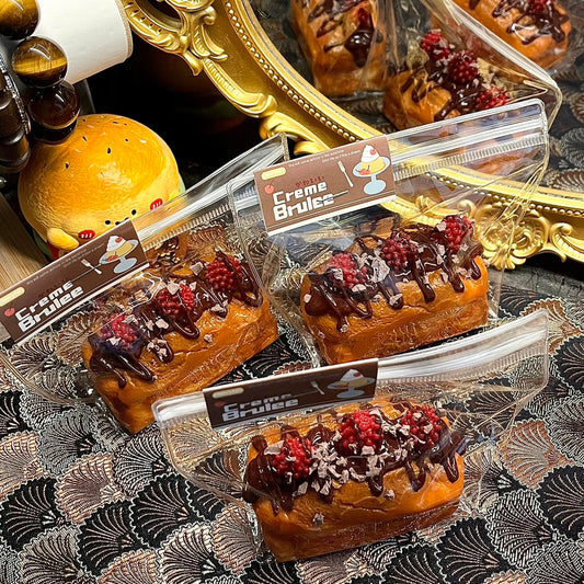 Mini Chocolate Raspberry Toast Stress Relief Squeeze Slow-Rising Squishy Toy