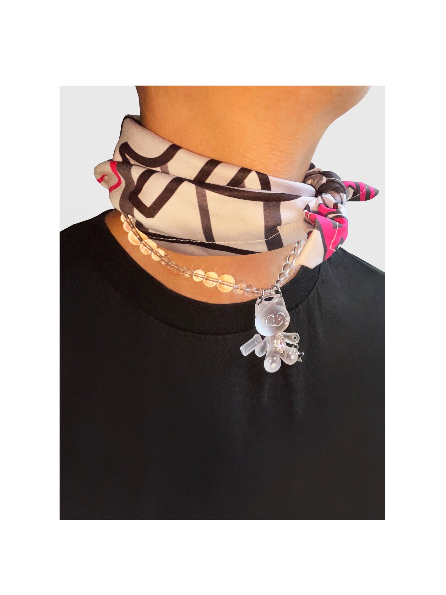 A dirty monkey The Twins Killers - Cat and Dog Agents Original Transparent Crystal Necklace