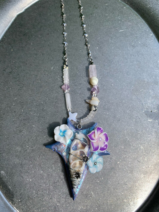 【Whispering Waves】F Handmade Polymer Clay Necklace