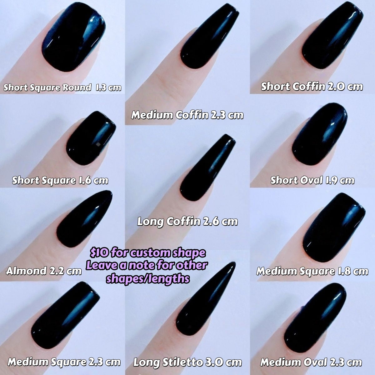 Black Dragon Claw Matte Handmade Press On Nail Set