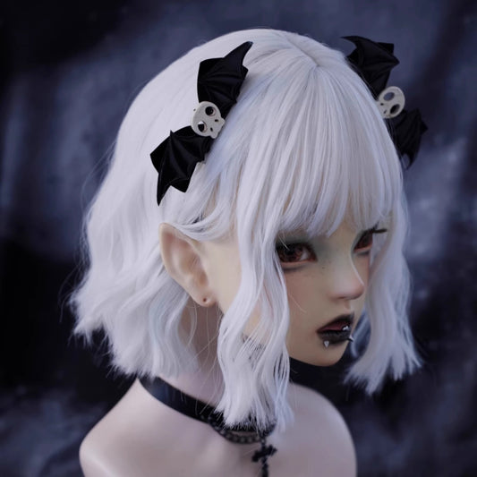 🎃Halloween Series Handmade Small Skull Wing Hairpin🦇