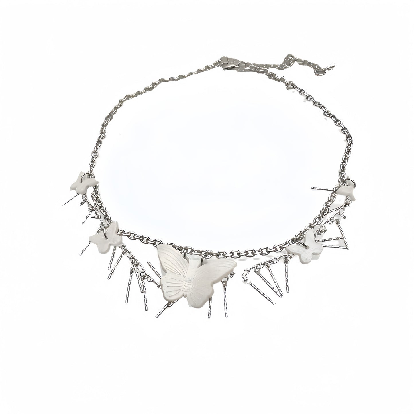 Elegant Fringe Butterfly Necklace