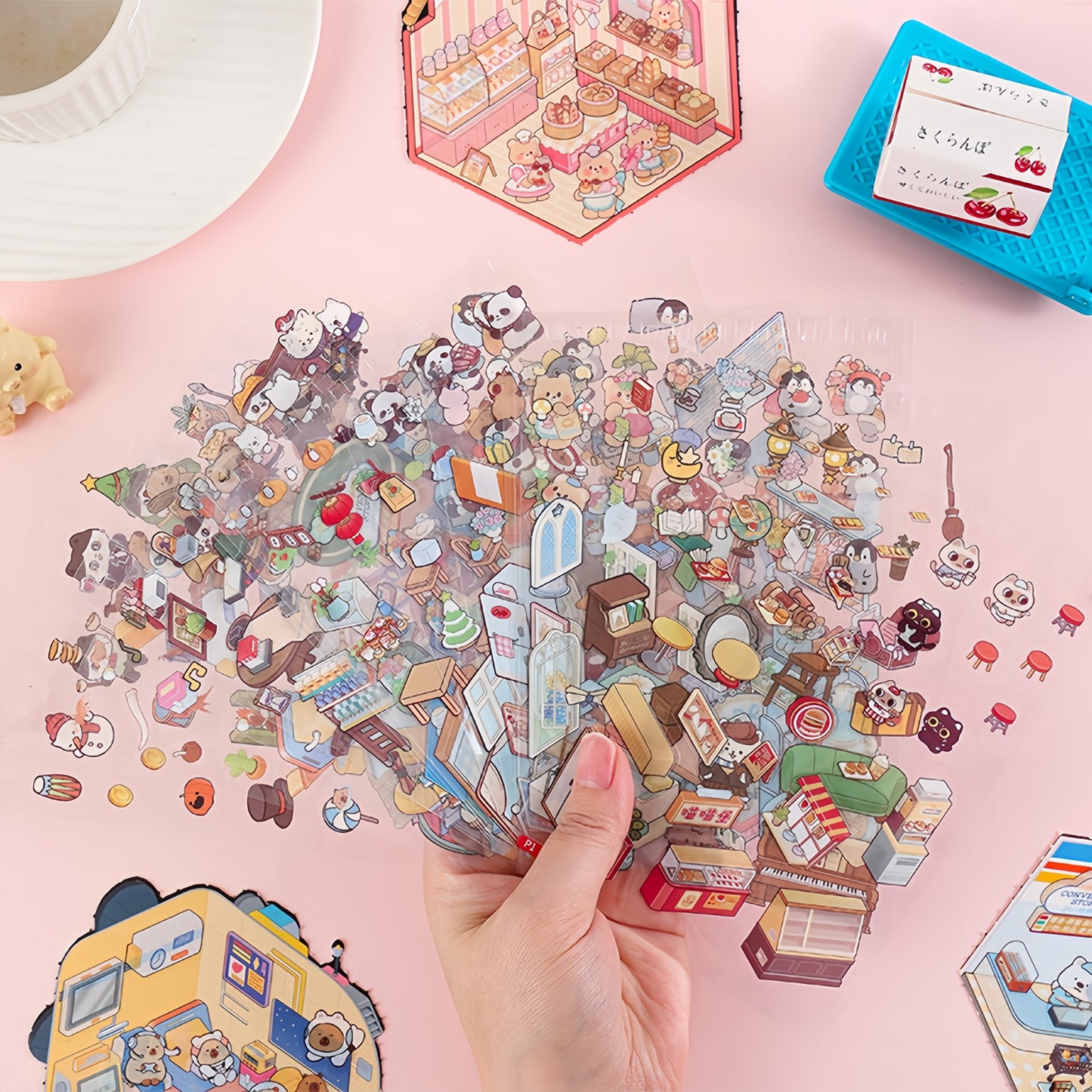 Little Animal Shop 💰 Business 3D Sticker Collection Book