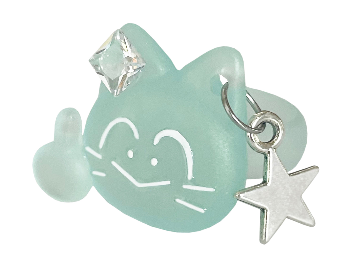 A dirty monkey. Twin Killer Series. Rebellious Middle Finger Cat Jade Necklace.