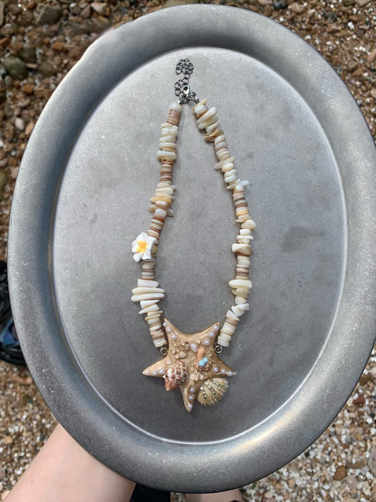 【Whispering Waves】D Handmade Polymer Clay Necklace