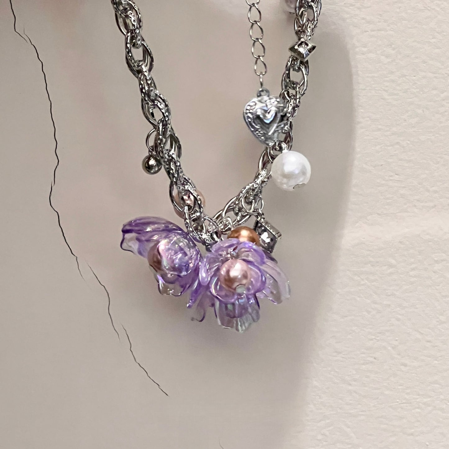 Pearl and Floral Choker