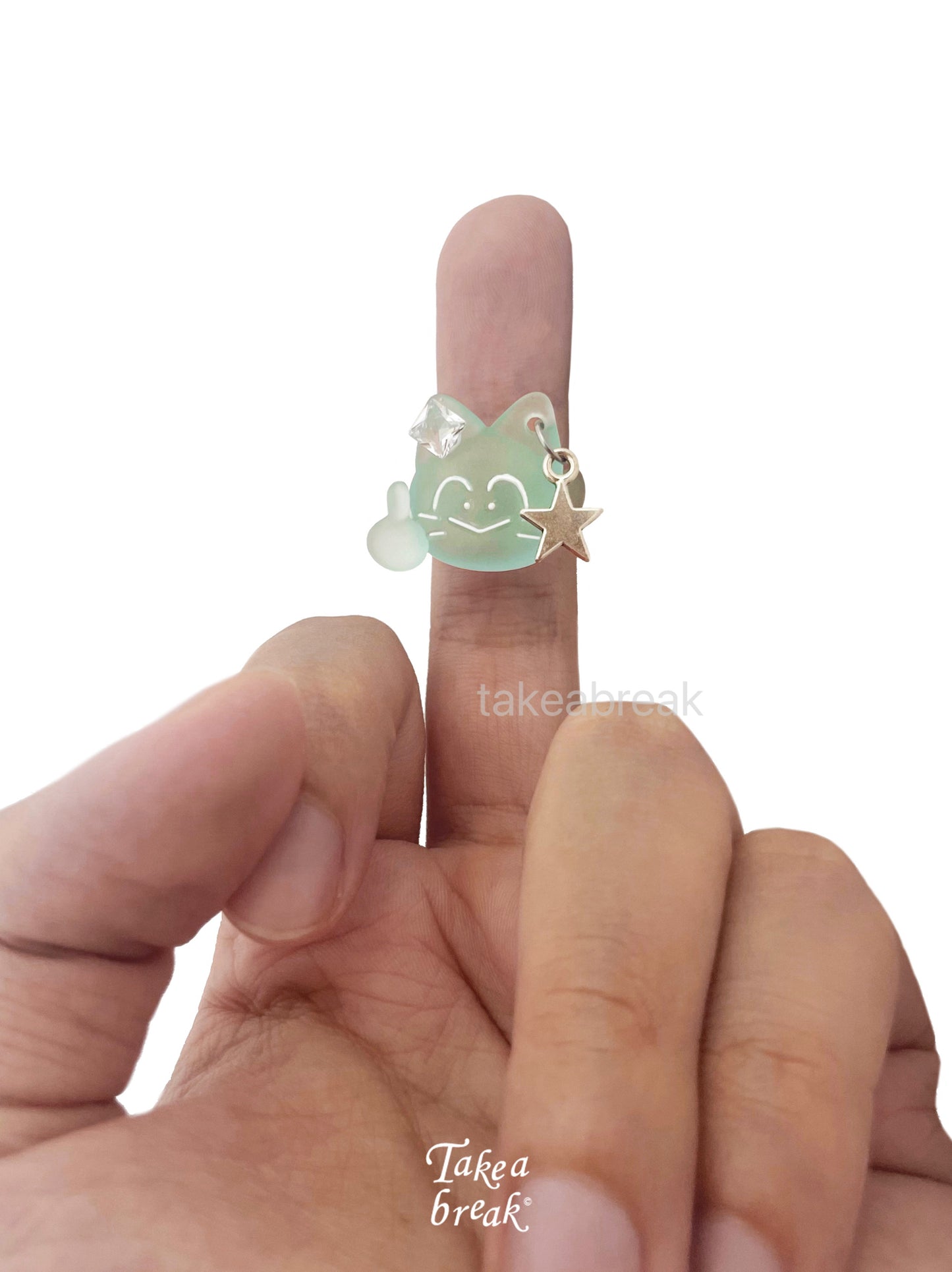 A dirty monkey Secret Agent Punk Pentagon Star Ring Unique Design