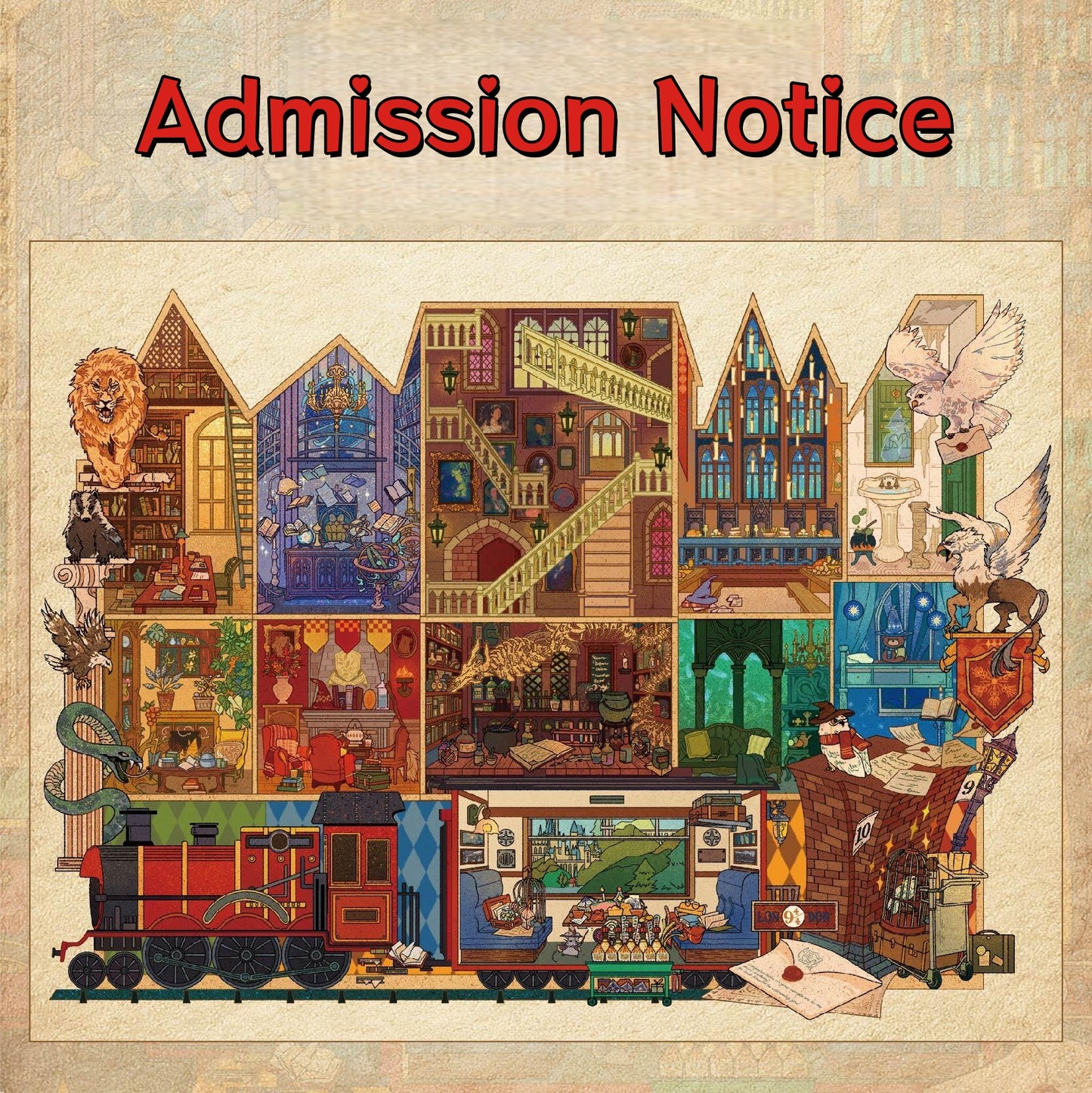 Admission Notice & Cruise ship 🔮 Magical Fantasy 3D Sticker