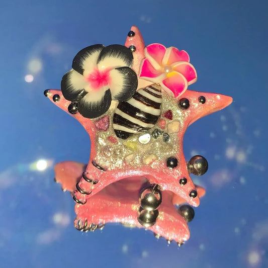 【Whispering Waves】 Vacation Vibes Handmade Polymer Clay Ring