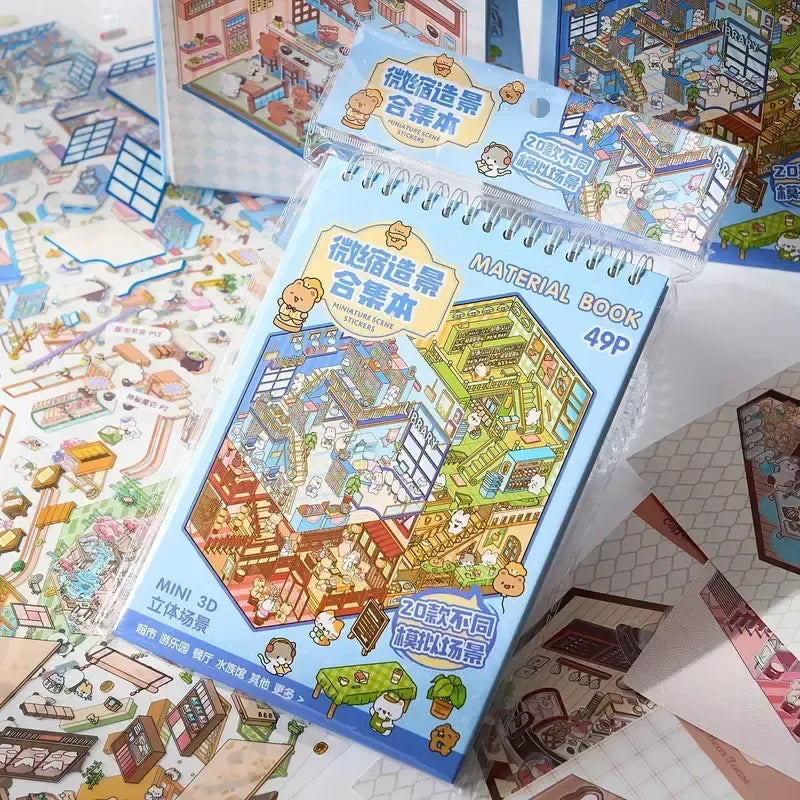 Sim Town 💰 Businesses 3D Sticker Collection Book