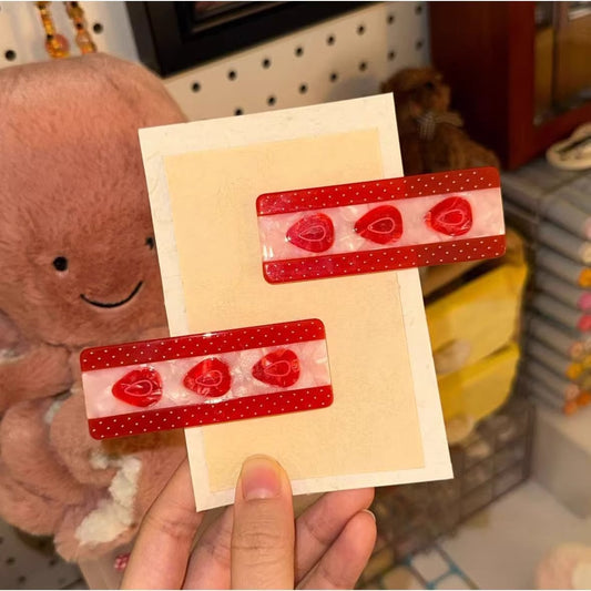 🍓Sandwich strawberry hairpin（a pair）