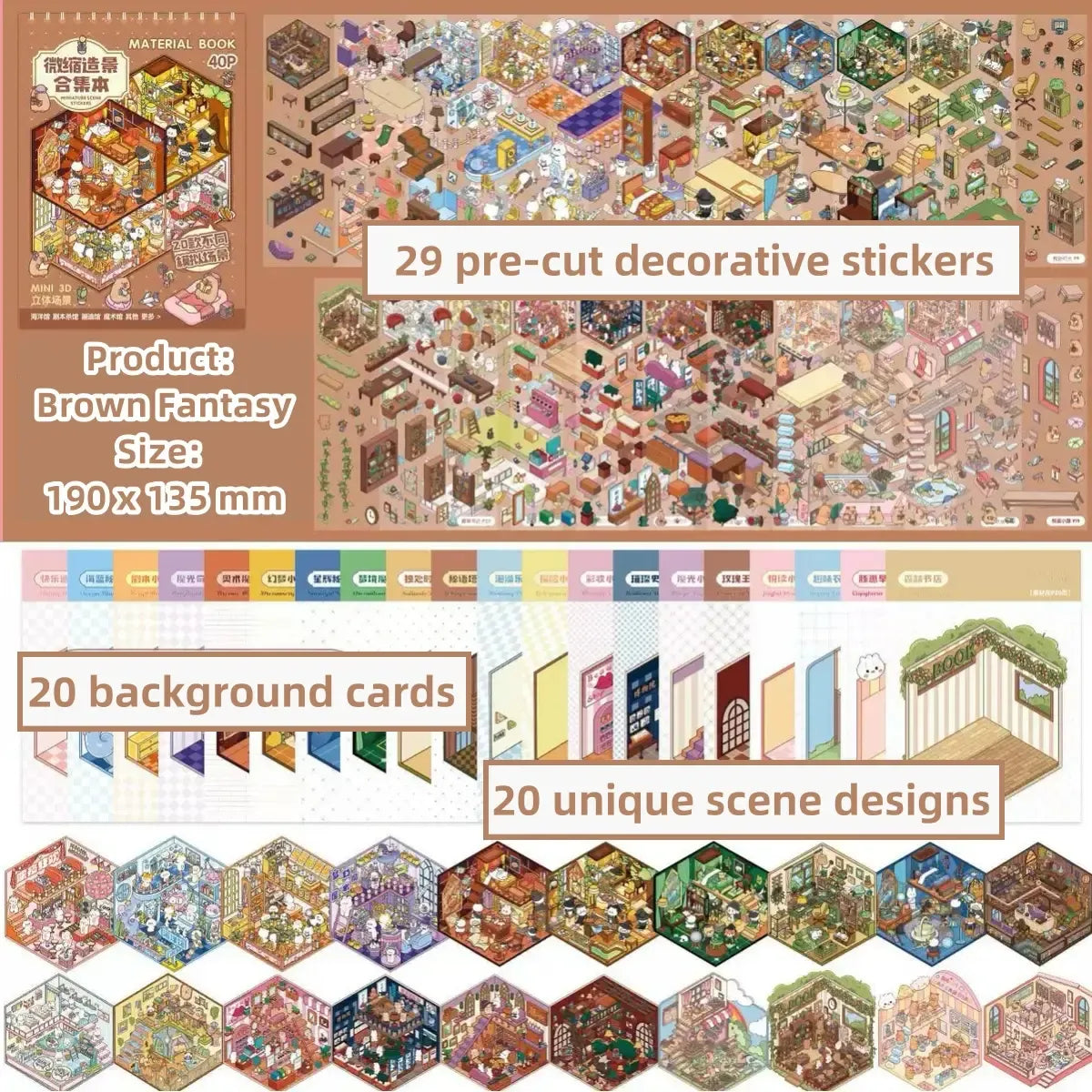 Sim Town 💰 Businesses 3D Sticker Collection Book