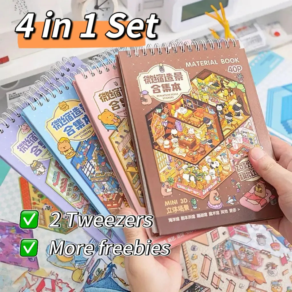 Sim Town 💰 Businesses 3D Sticker Collection Book