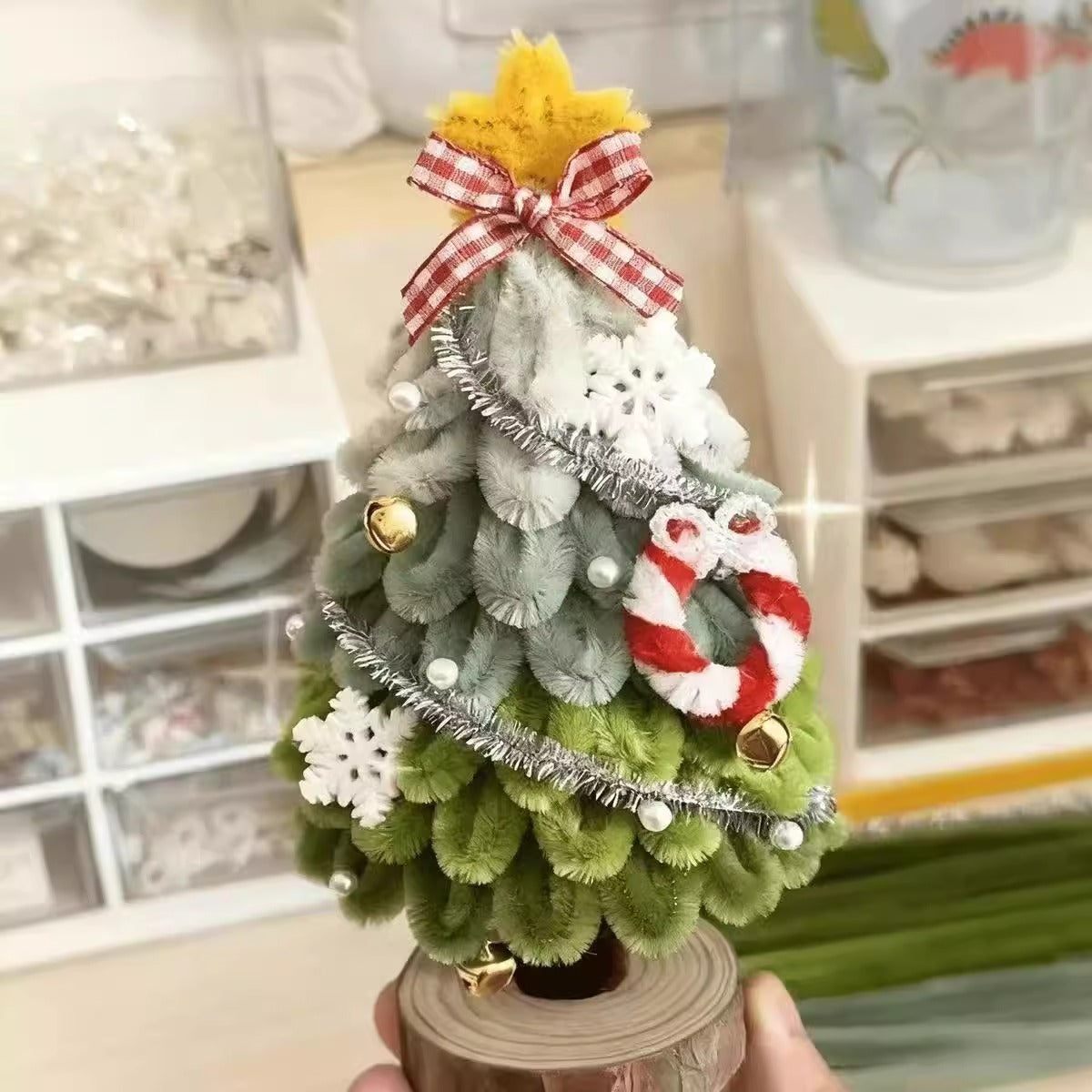 Pipe Cleaner Christmas tree ornaments (DIY Kits)