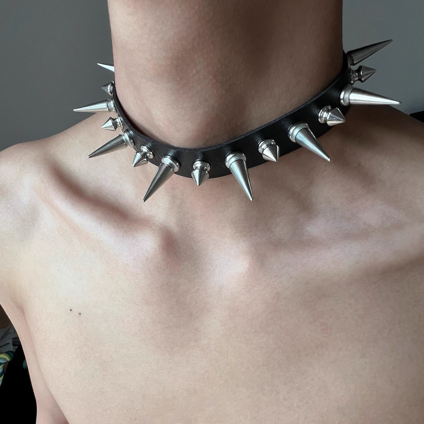 Rock Rivet Punk Leather Collar