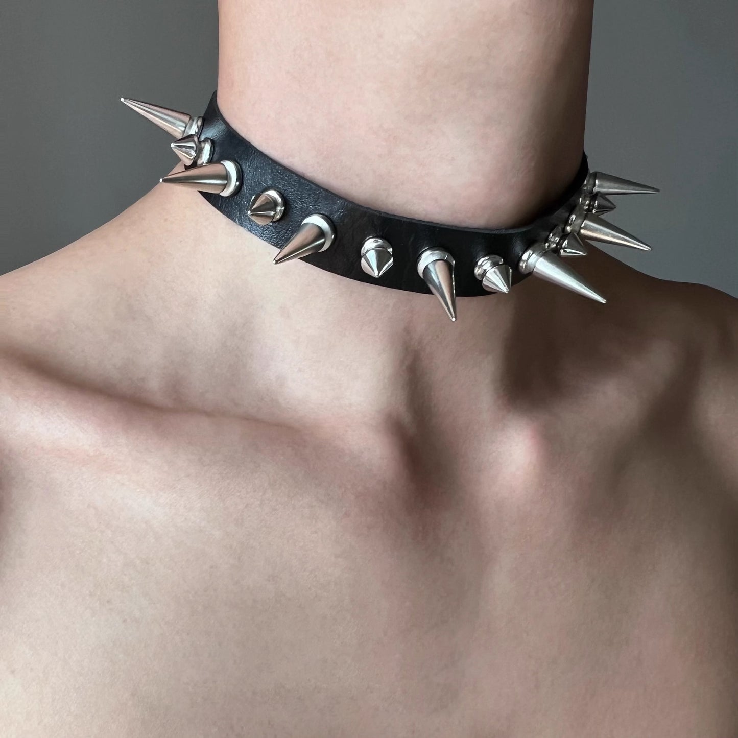 Rock Rivet Punk Leather Collar