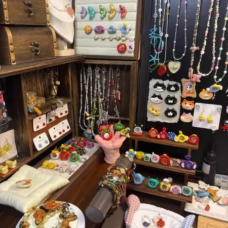 🐶🐱Custom Photo Stone Clay Rings