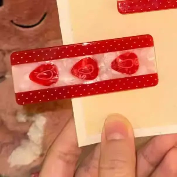 🍓Sandwich strawberry hairpin（a pair）