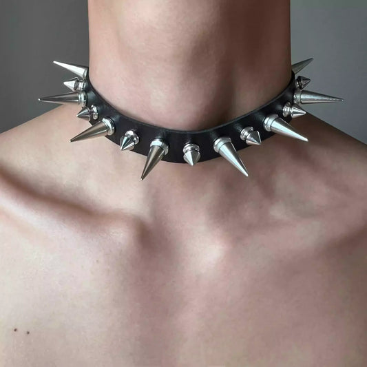 Rock Rivet Punk Leather Collar