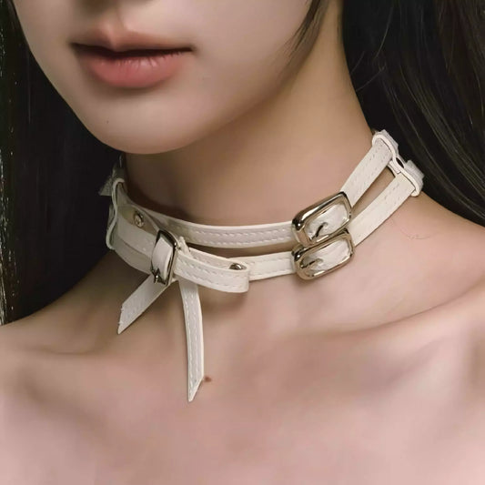 Bowknot Leather Collar