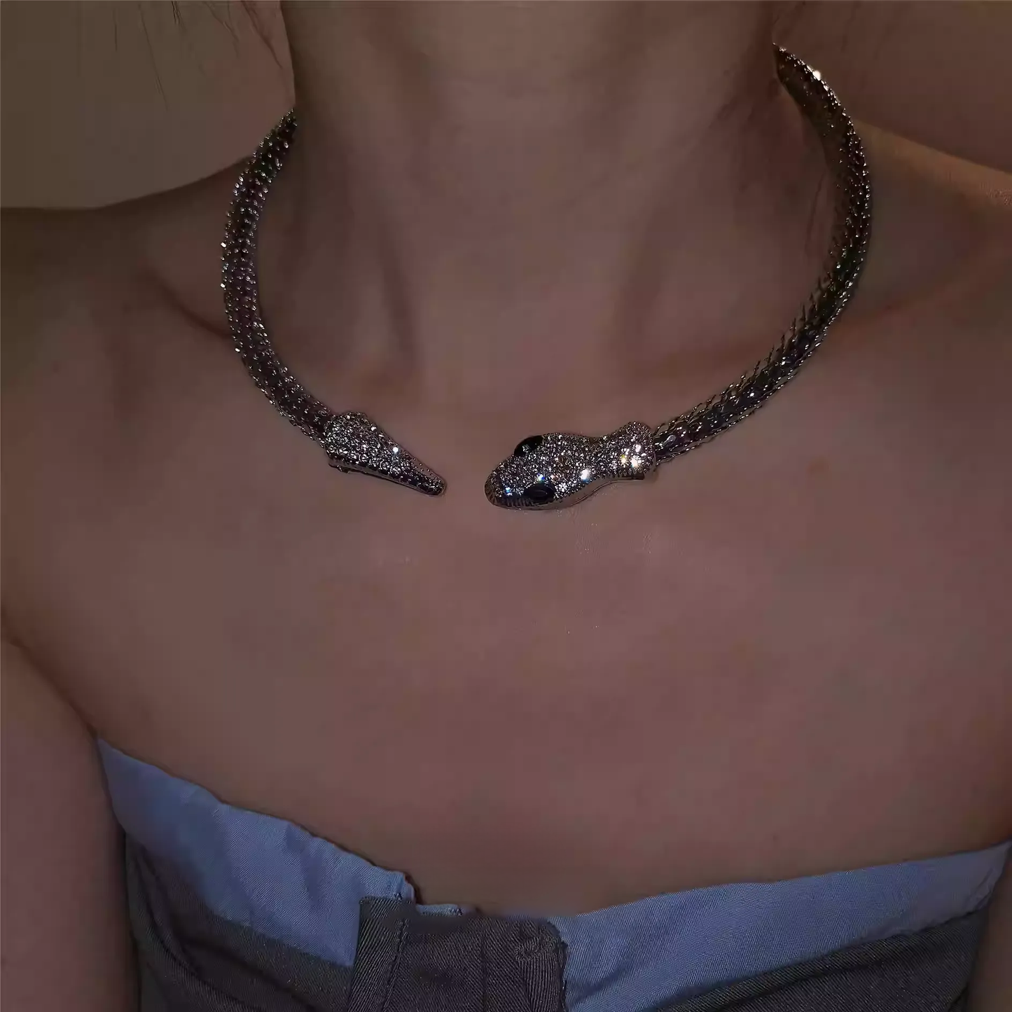 Punk Serpent Choker & Bracelet Set