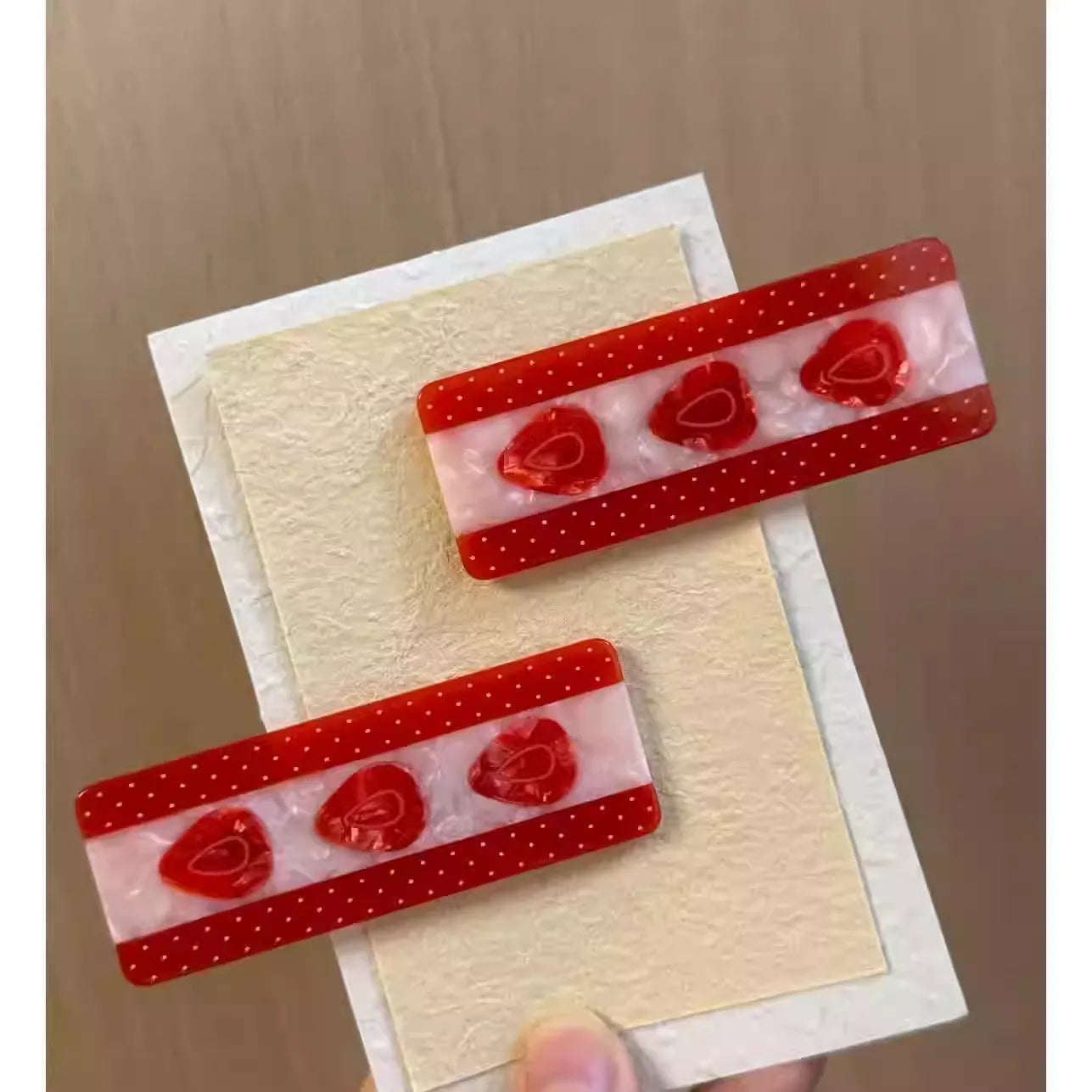 🍓Sandwich strawberry hairpin（a pair）
