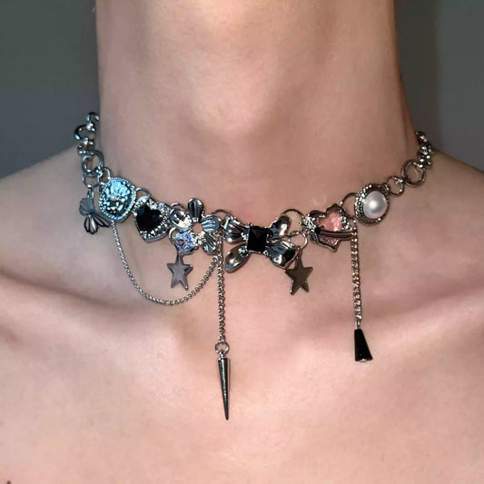 Summer Story Element Patchwork Necklace