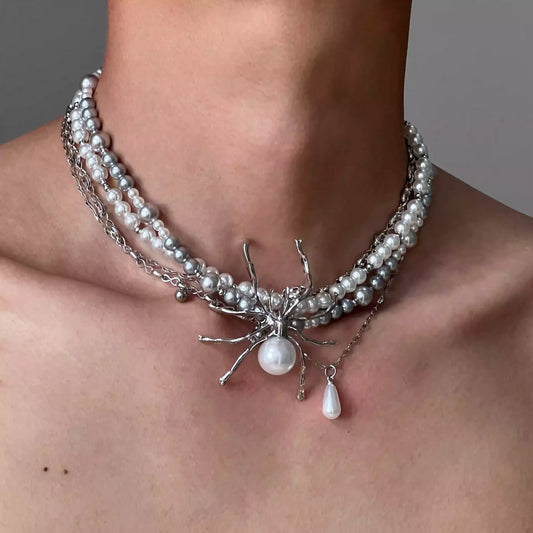 Pearl Multi-Layer Spider Necklace
